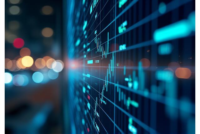 Tableau boursier avec des flèches montantes et un graphique
